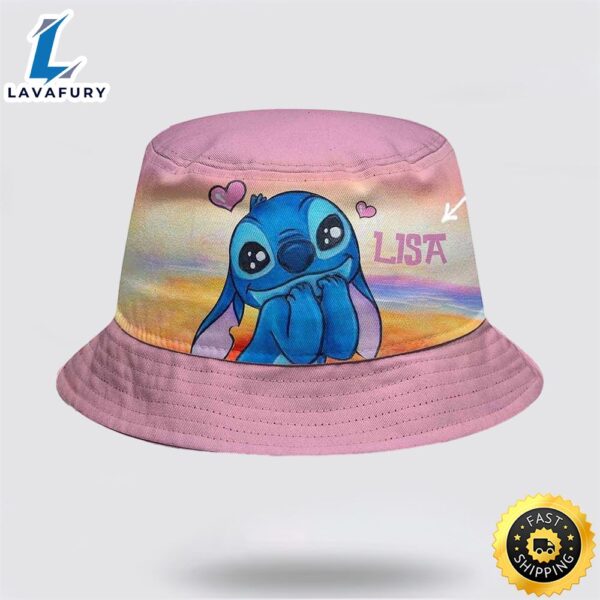 Custom Pink Stitch Bucket Hat