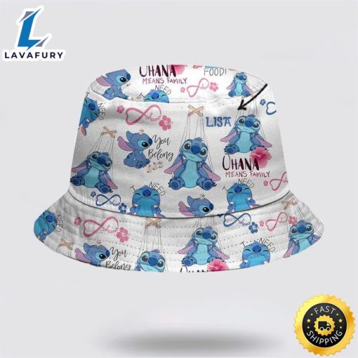 Customized Ohana Means Family Stitch Bucket Hat