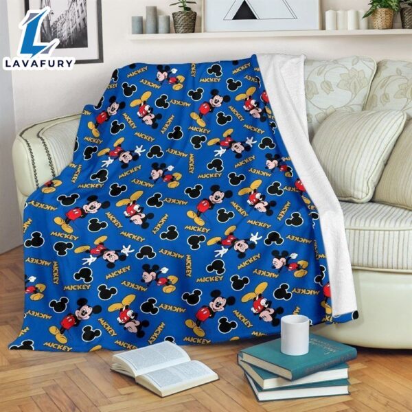 Cute Pattern Mickey Disney Fleece Blanket Gift For Fan