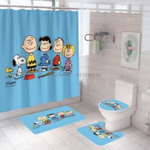 Cute Snoopy Bath Curtain 4pc…