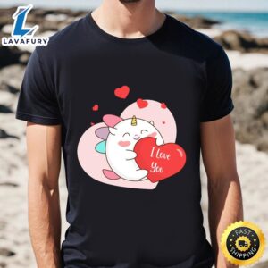 Cute Lovely Unicorn Valentine T-Shirt