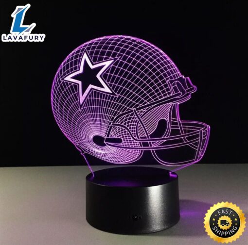 Dallas Cowboys 3d Led Light Lamp Collectible Nfl Football Team Home Decor