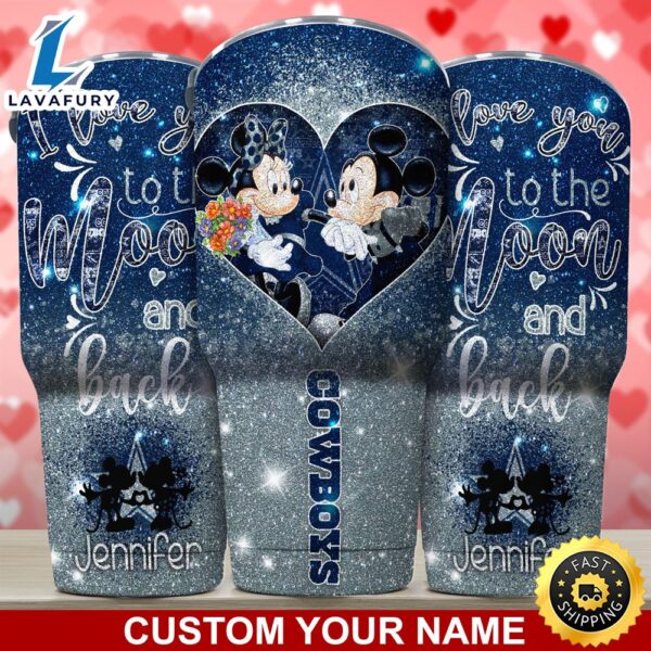 Dallas Cowboys NFL-Custom Tumbler Love You To The Moon And Back  For This