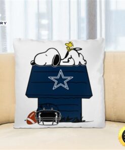 Dallas Cowboys NFL Football Snoopy Woodstock The Peanuts Movie Pillow Square Pillow