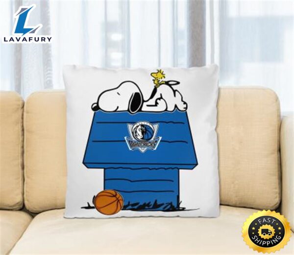Dallas Mavericks NBA Basketball Snoopy Woodstock The Peanuts Movie Pillow Square Pillow