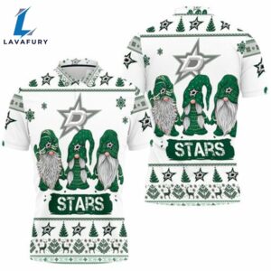 Dallas Stars Christmas Gnomes Polo Shirt