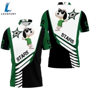 Dallas Stars Snoopy For Fans 3d Polo Shirt