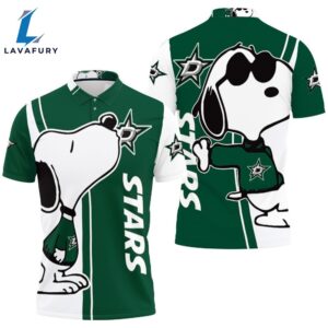 Dallas Stars Snoopy Lover 3d Printed Polo Shirt