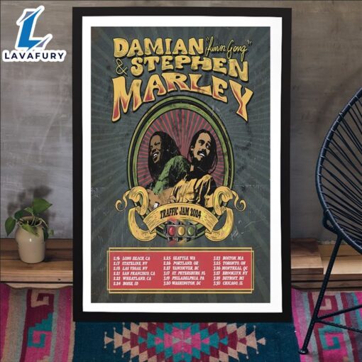 Damian Jr. Gong Traffic Jam Tour 2024 Poster Canvas