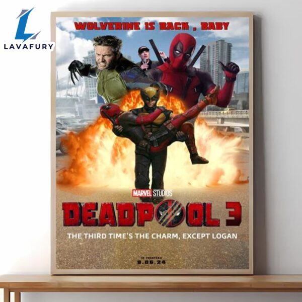Deadpool 3 Poster Art Print Wall