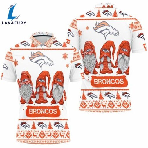 Denver Broncos Christmas Gnomes Polo Shirt