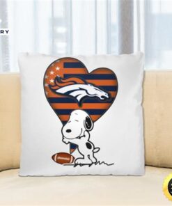 Denver Broncos NFL Football The Peanuts Movie Adorable Snoopy Pillow Square Pillow