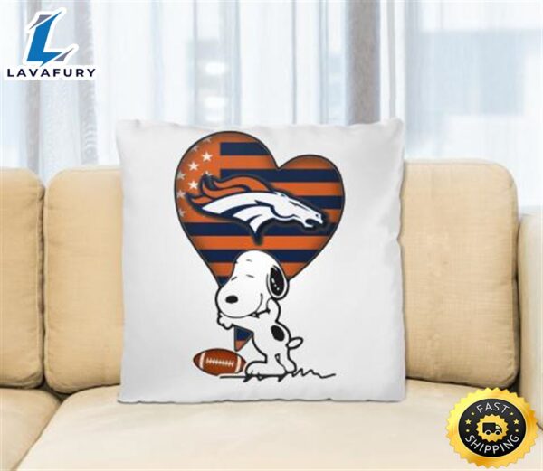Denver Broncos NFL Football The Peanuts Movie Adorable Snoopy Pillow Square Pillow