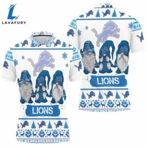 Detroit Lions Christmas Gnomes Polo Shirt