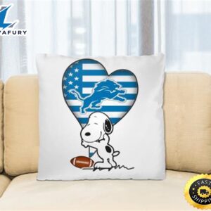 Detroit Lions NFL Football The Peanuts Movie Adorable Snoopy Pillow Square Pillow