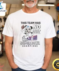 Detroit Lions Nfl Team X Mickey Mouse This Team Has No Quit Super Bowl Champions 2024 Shirt