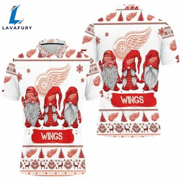 Detroit Red Wings Christmas Gnomes Polo Shirt