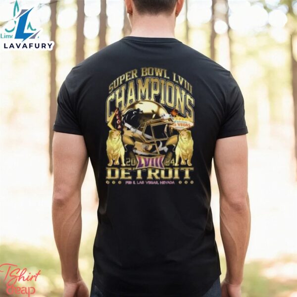 Detroit Super Bowl Champions 2024 ‘Gold Rush Vintage’ Kids T Shirt