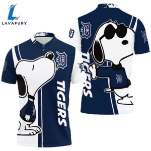 Detroit Tigers Snoopy Lover 3d Printed Polo Shirt