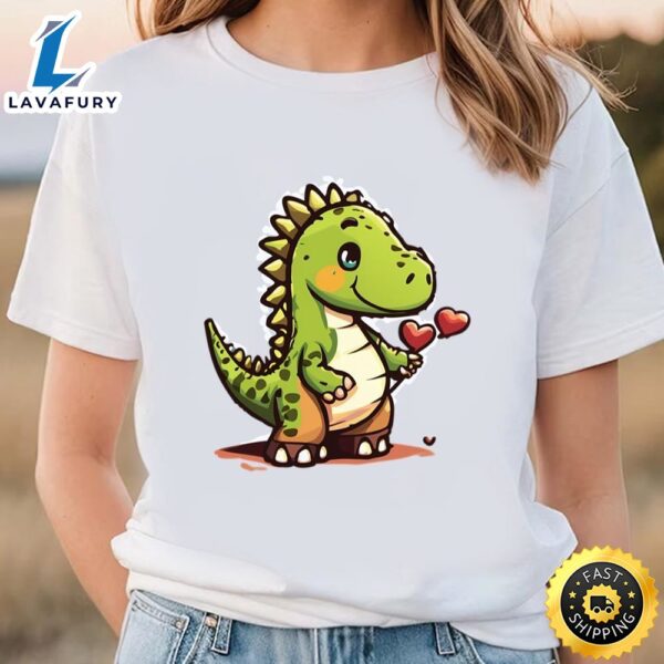 Dino In Love Valentine T-Shirt