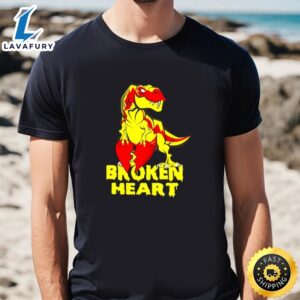 Dinosaur Broken Heart Valentine T-Shirt