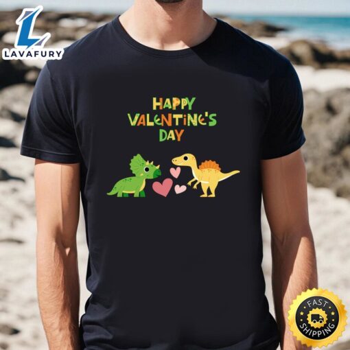 Dinosaur Happy Valentines Day T-Shirt