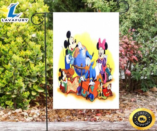 Disney Characters Mickey Goofy Donald Duck 6 Double Sided Printing Garden Flag