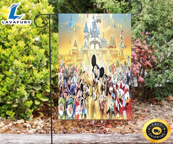 Disney Characters Mickey Minnie Goofy Donald Pooh Lion King Princess 3 Double Sided Printing Garden Flag