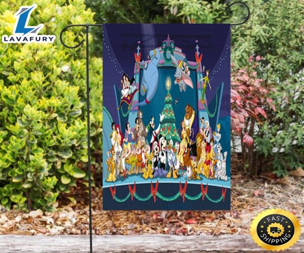 Disney Characters Mickey Minnie Goofy Donald Pooh Lion King Princess 4 Double Sided Printing Garden Flag