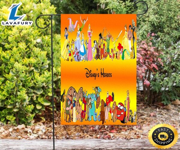 Disney Characters Mickey Minnie Goofy Donald Pooh Lion King Princess 6 Double Sided Printing Garden Flag