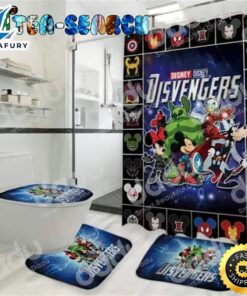 Disney Disvengers Shower Curtains Bathroom…