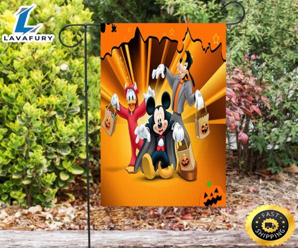 Disney Mickey And Friends Halloween2 Double Sided Printing Garden Flag