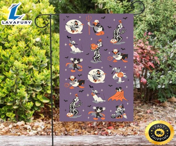 Disney Mickey And Friends Halloween5 Double Sided Printing Garden Flag