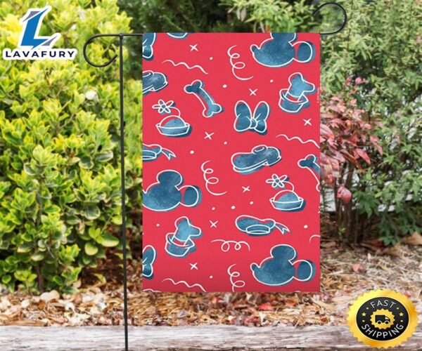 Disney Mickey And Friends Red1 Double Sided Printing Garden Flag