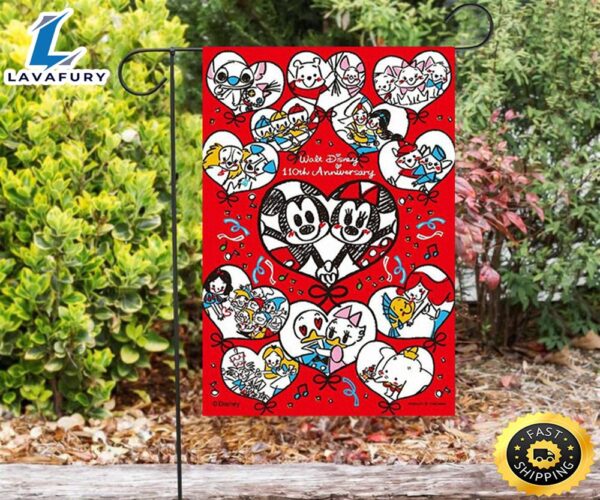 Disney Mickey And Friends Red4 Double Sided Printing Garden Flag