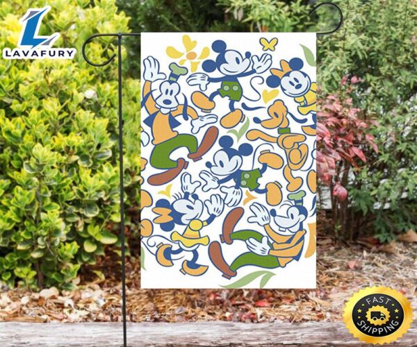 Disney Mickey And Friends White1 Double Sided Printing Garden Flag