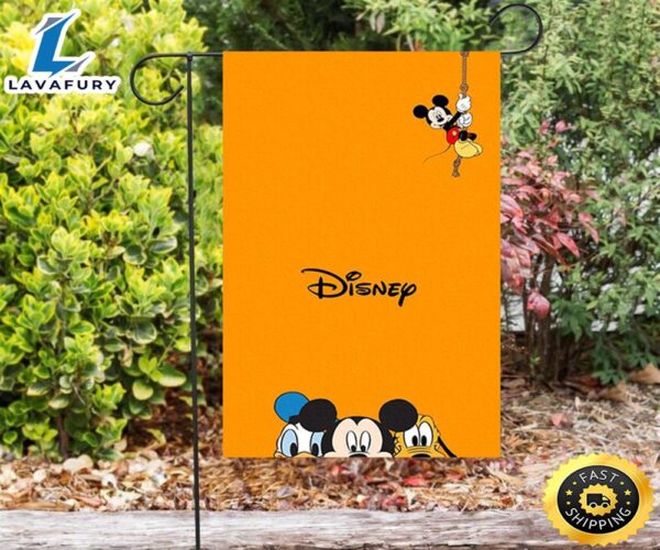 Disney Mickey And Friends Yellow1 Double Sided Printing Garden Flag