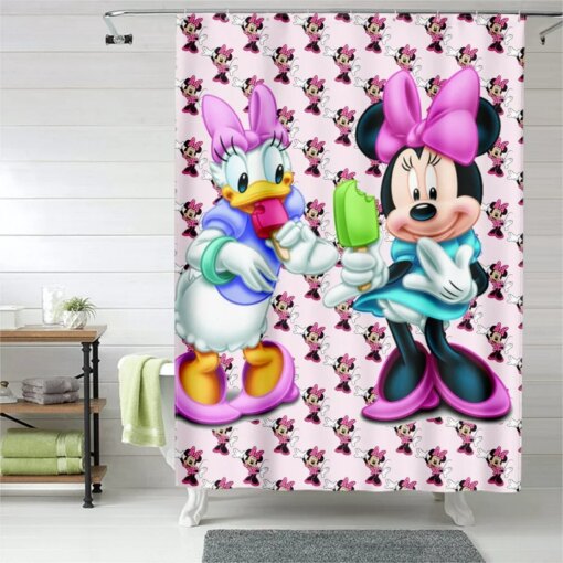 Disney Mickey And Minnie Mickey Mouse Multicolour Shower Curtain