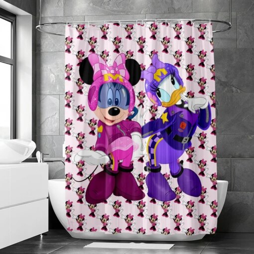 Disney Mickey And Minnie Mickey Mouse Multicolour Shower Curtains