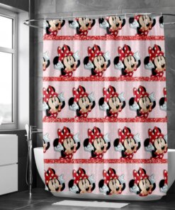 Disney Mickey And Minnie Mickey Mouse Watercolor Shower Curtain