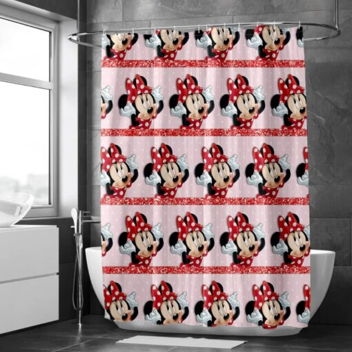 Disney Mickey And Minnie Mickey Mouse Watercolor Shower Curtain