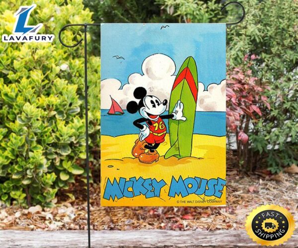 Disney Mickey Beach1 Double Sided Printing Garden Flag
