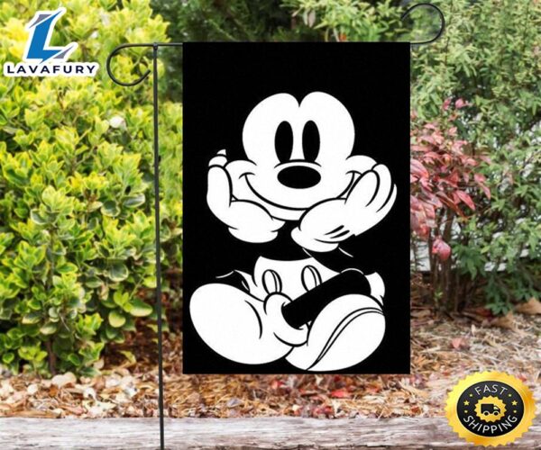 Disney Mickey Black1 Double Sided Printing Garden Flag