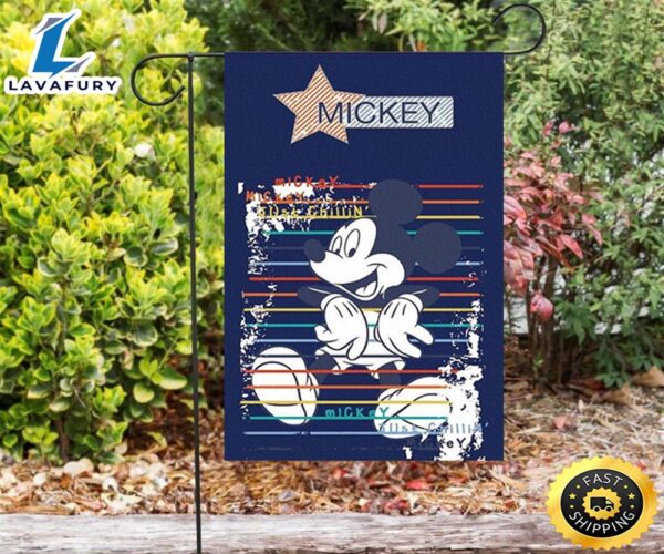 Disney Mickey Blue3 Double Sided Printing Garden Flag