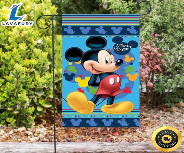 Disney Mickey Blue5 Double Sided Printing Garden Flag