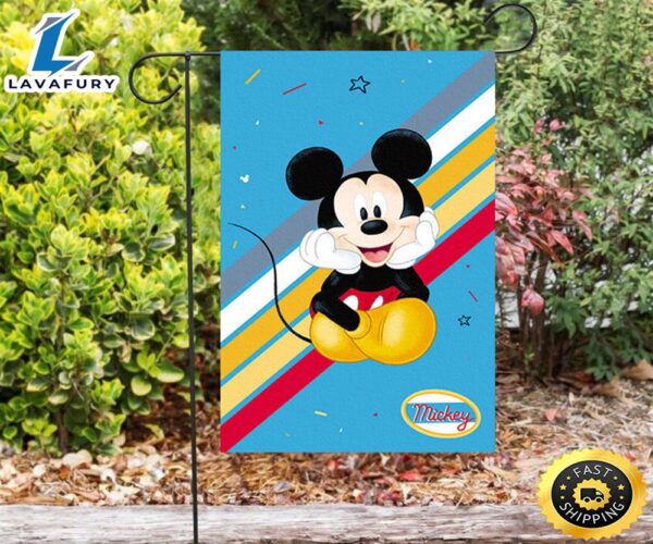 Disney Mickey Blue6 Double Sided Printing Garden Flag