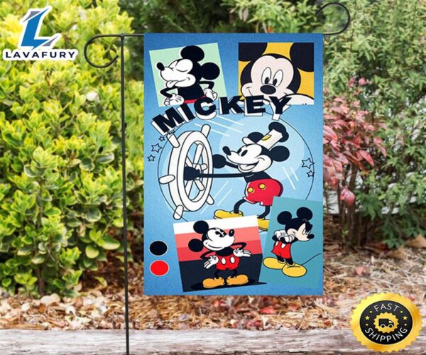 Disney Mickey Blue8 Double Sided Printing Garden Flag