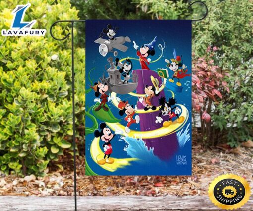 Disney Mickey Blue9 Double Sided Printing Garden Flag