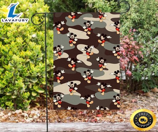 Disney Mickey Camo1 Double Sided Printing Garden Flag