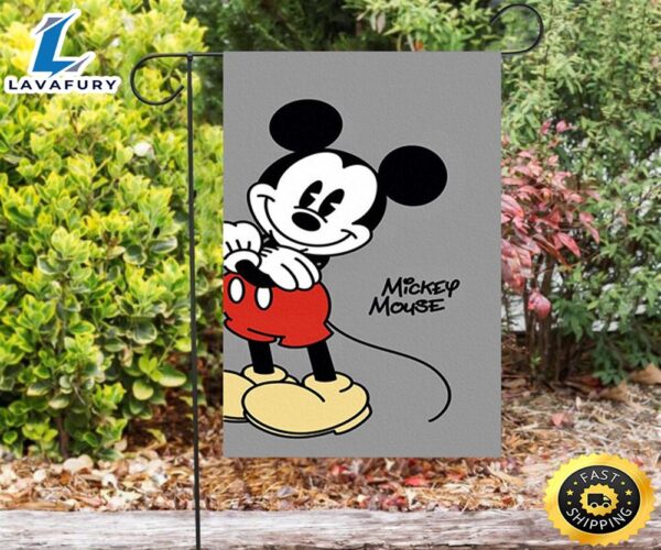 Disney Mickey Gray1 Double Sided Printing Garden Flag